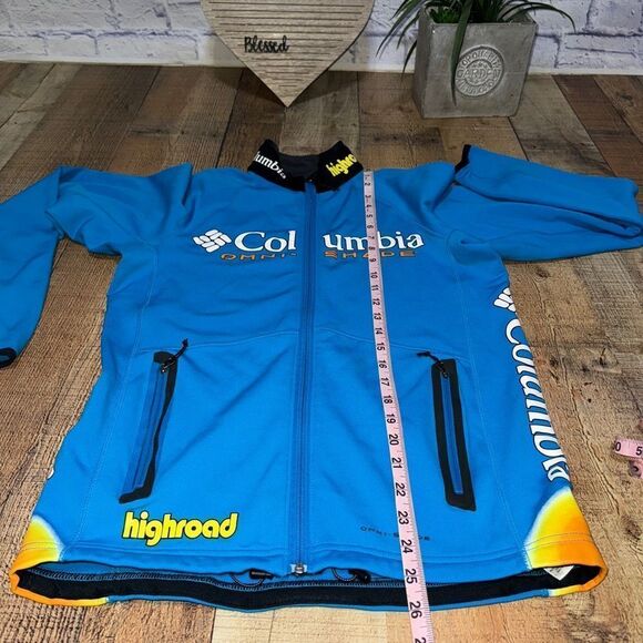 Columbia Omni-Shade Size S Blue Highroad Full Zip Cycling jacket - Picture 8 of 15